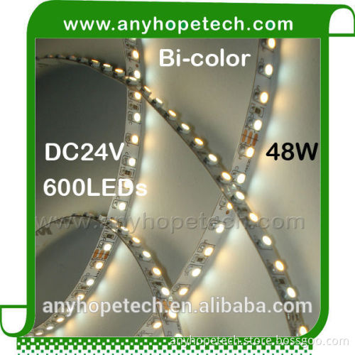 Top reliability Bi-color 120leds dc24v led flex stripe